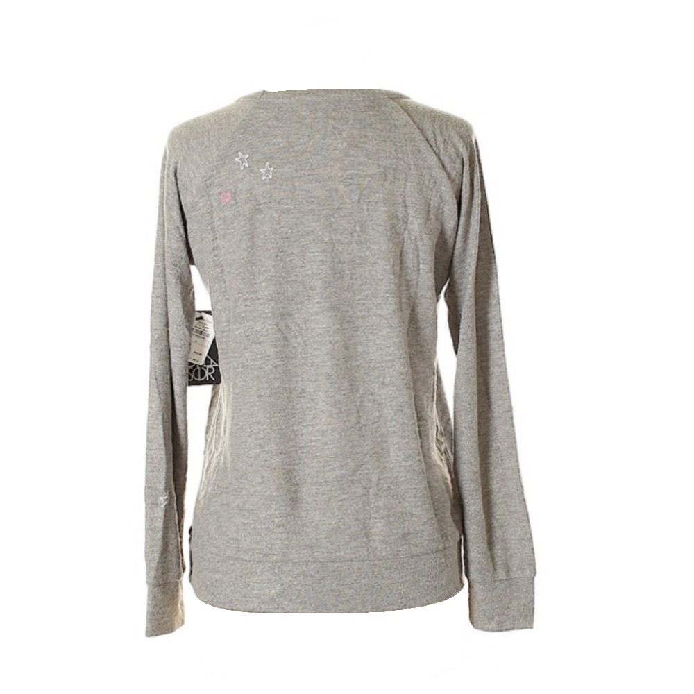 new Chaser ✰ Have a Good Weekend Embroidered Sweater Sweatshirt Pullover ✰ Gray - Picture 6 of 13